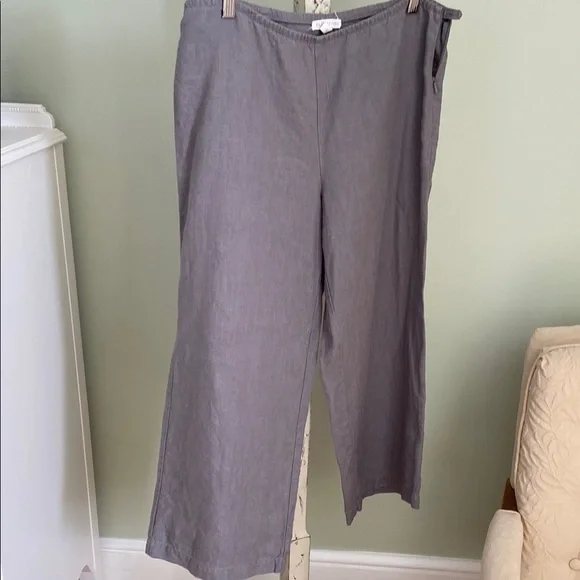Eileen Fisher Linen Cropped Pants S - Picture 2 of 4
